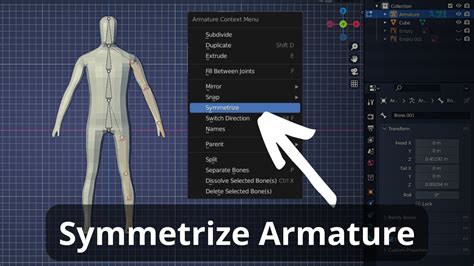 blender mirror armature